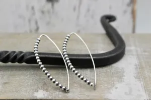 Sterling Silver Hairpin Hoop Earrings