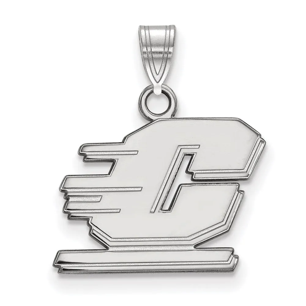 Sterling Silver Rhodium-plated Central Michigan University Letter C Small Pendant