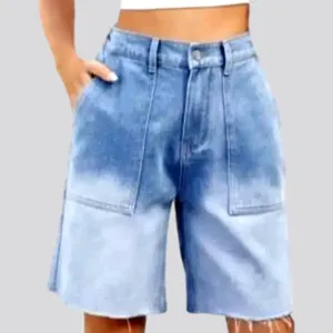 Street wide-leg women's denim shorts
