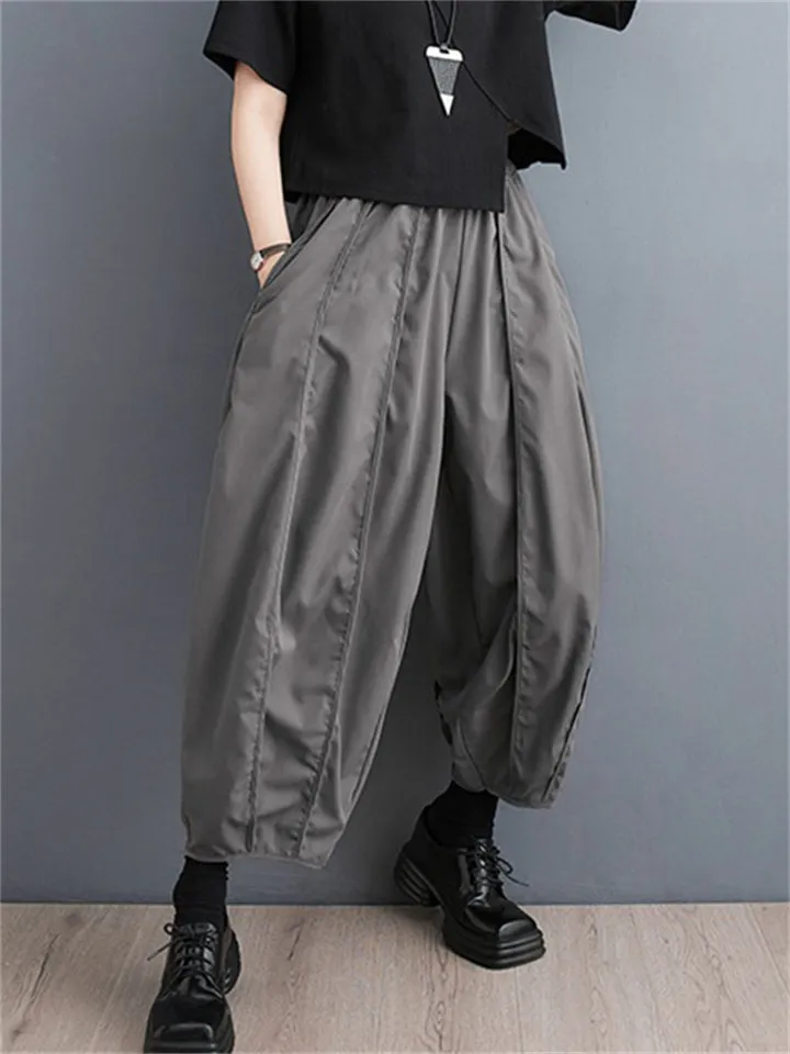 Stylish High-Rise Oversized Pleated Harem Pants for Women