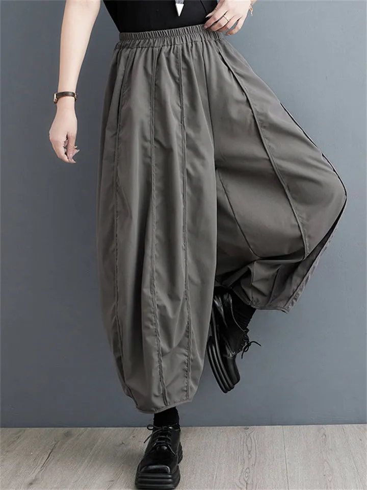Stylish High-Rise Oversized Pleated Harem Pants for Women