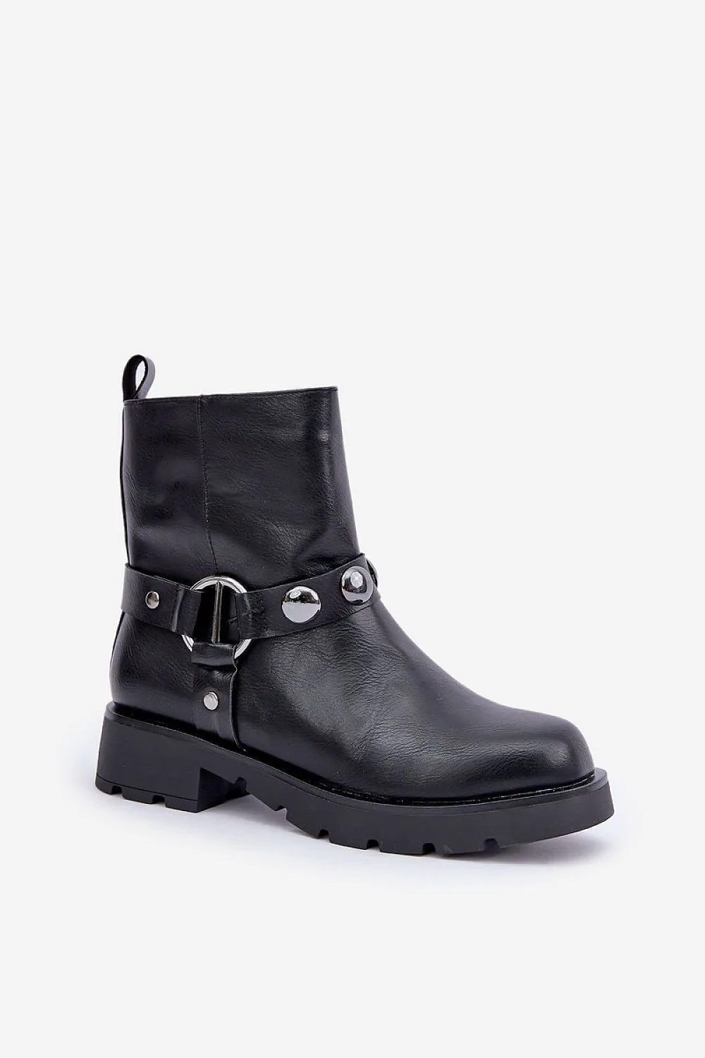 Stylish women's black ankle boots