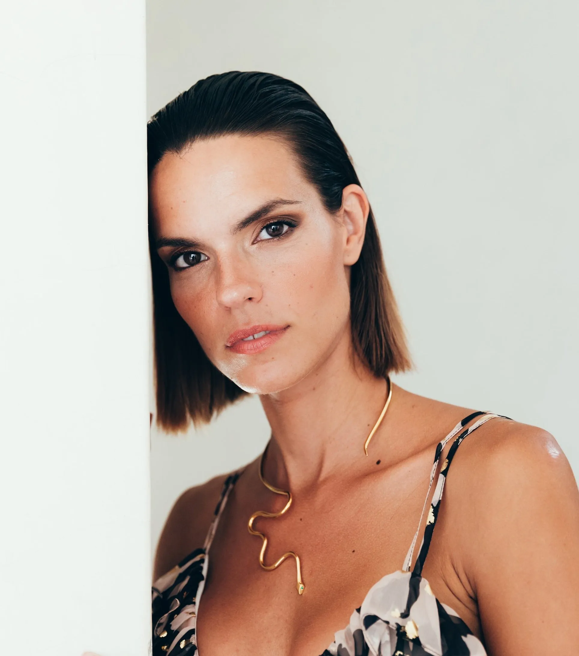 SukiSo Women's Slither Snake Choker in Gold