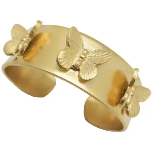 Susan Shaw | Gold Butterfly Cuff Bracelet