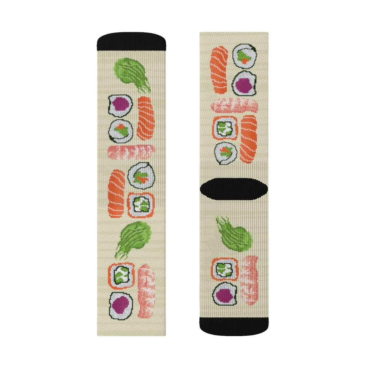 Sushi 8-Bit Adult Crew Socks
