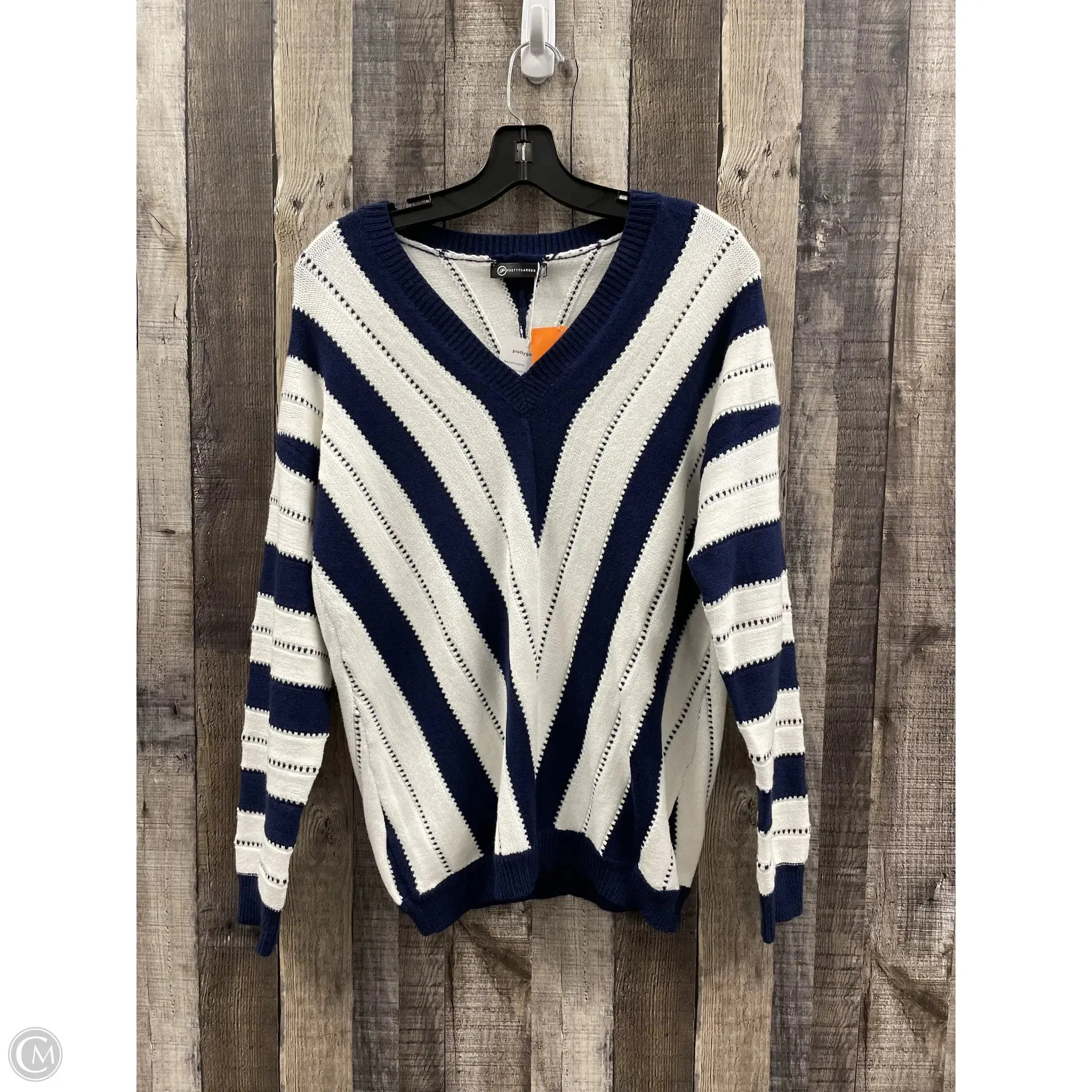 Sweater By Cme In Blue & White, Size: S