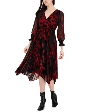 Taylor Women's Printed Pleated Fit & Flare Dress 2671M