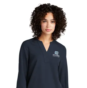 The Citadel, C Star, Class Reunion 1989, Mercer Mettle™ Women's Stretch Crepe 3/4-Sleeve Blouse
