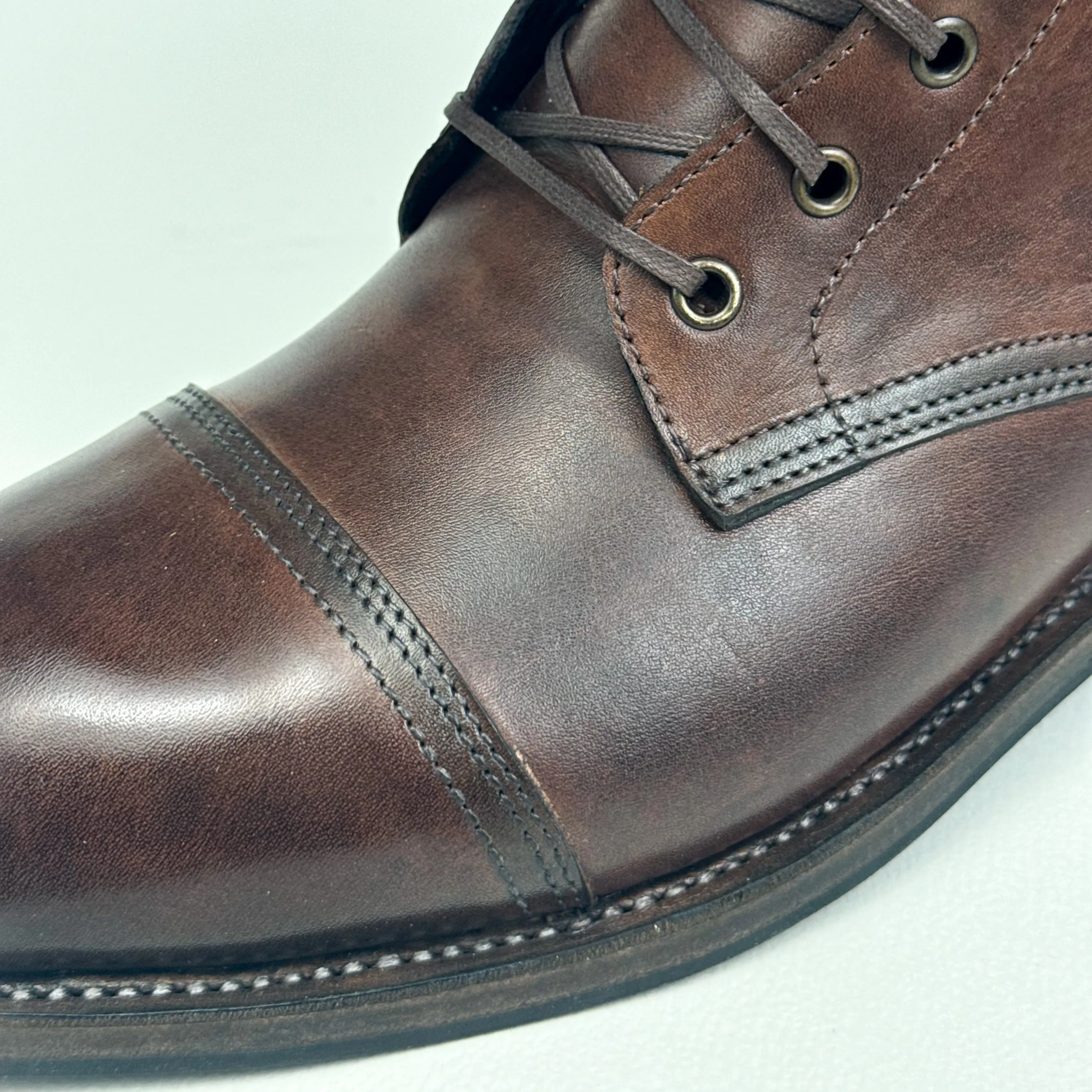 The Diplomat Cap Toe Boot-Hand Patina (Goodyear Welted)