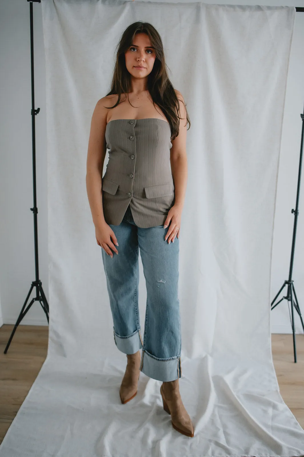 The Eastside High Rise Loose Fit Cuff Denim by Daze Denim - All Mine Vintage
