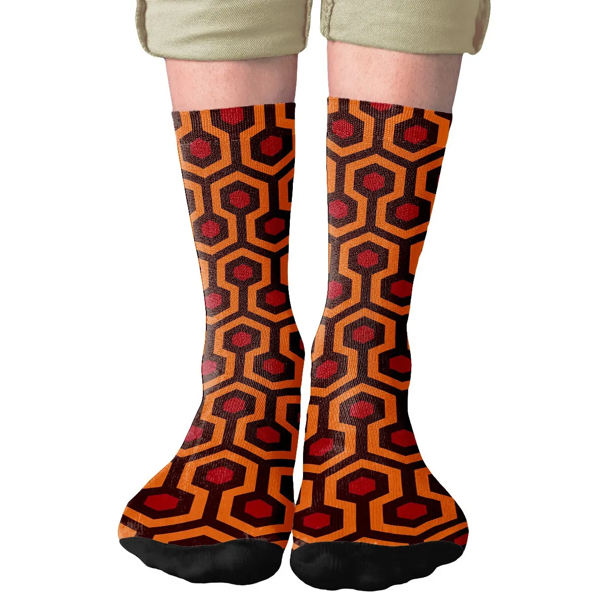 The Overlook Hotel Carpet Adult Crew Socks