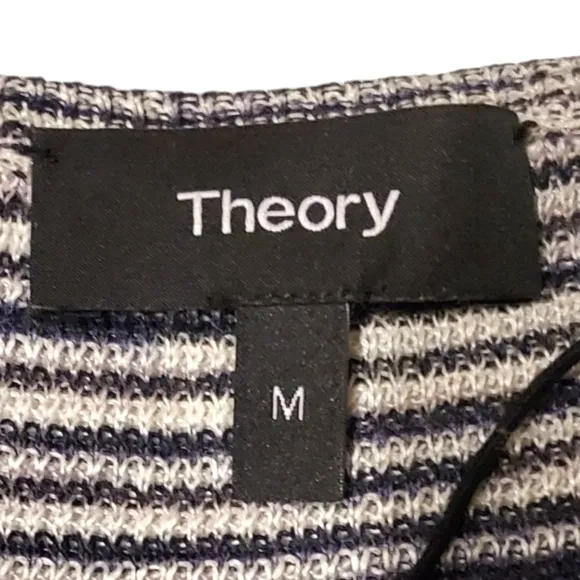 THEORY Intrella Space Dye Striped Linen Blend Racerback Sleeveless Maxi Dress M