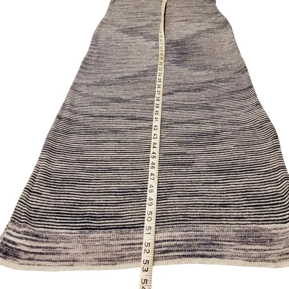 THEORY Intrella Space Dye Striped Linen Blend Racerback Sleeveless Maxi Dress M