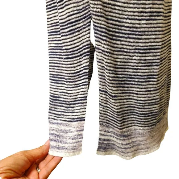 THEORY Intrella Space Dye Striped Linen Blend Racerback Sleeveless Maxi Dress M