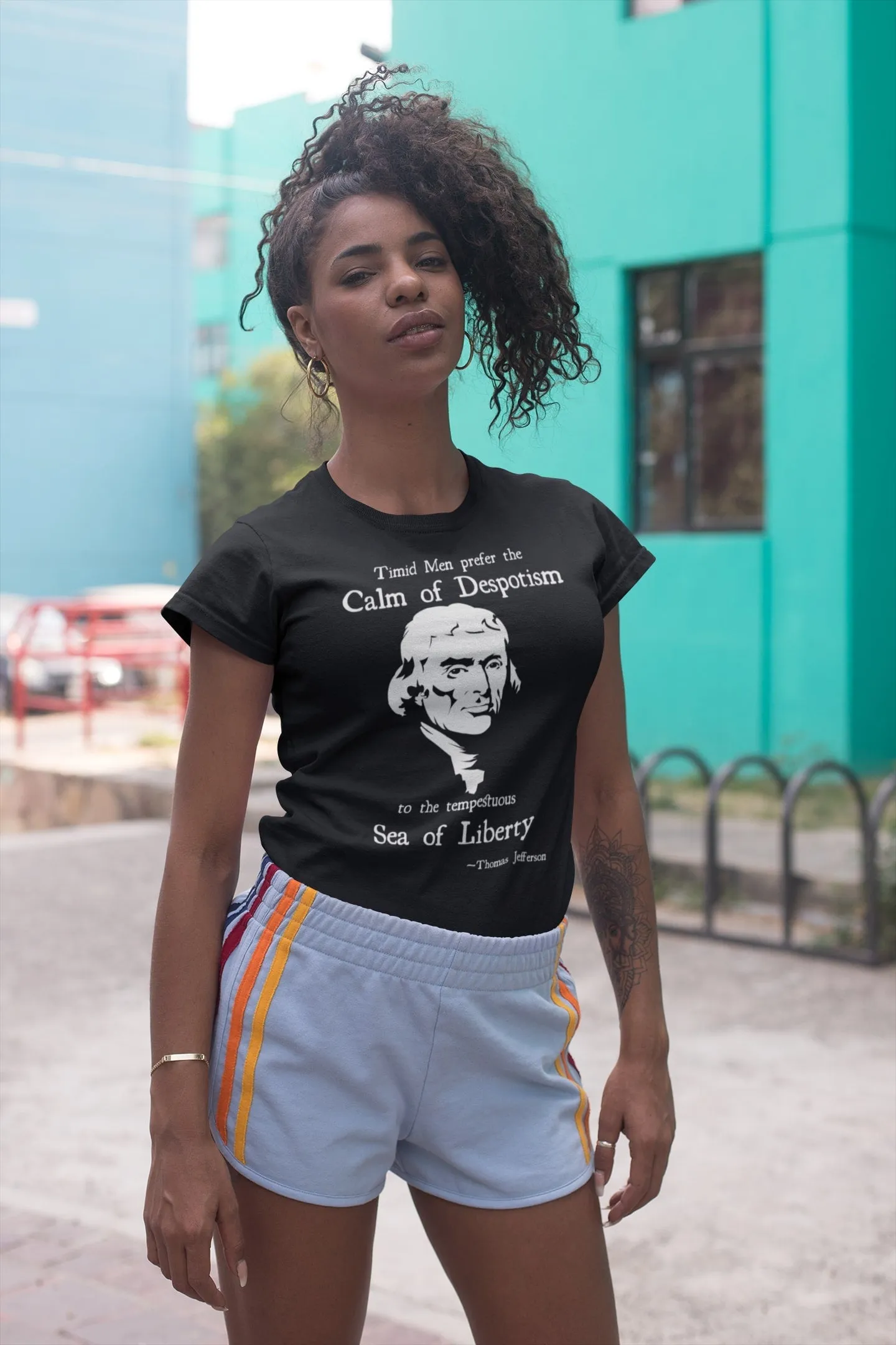 Thomas Jefferson Sea of Liberty Women's T Shirt