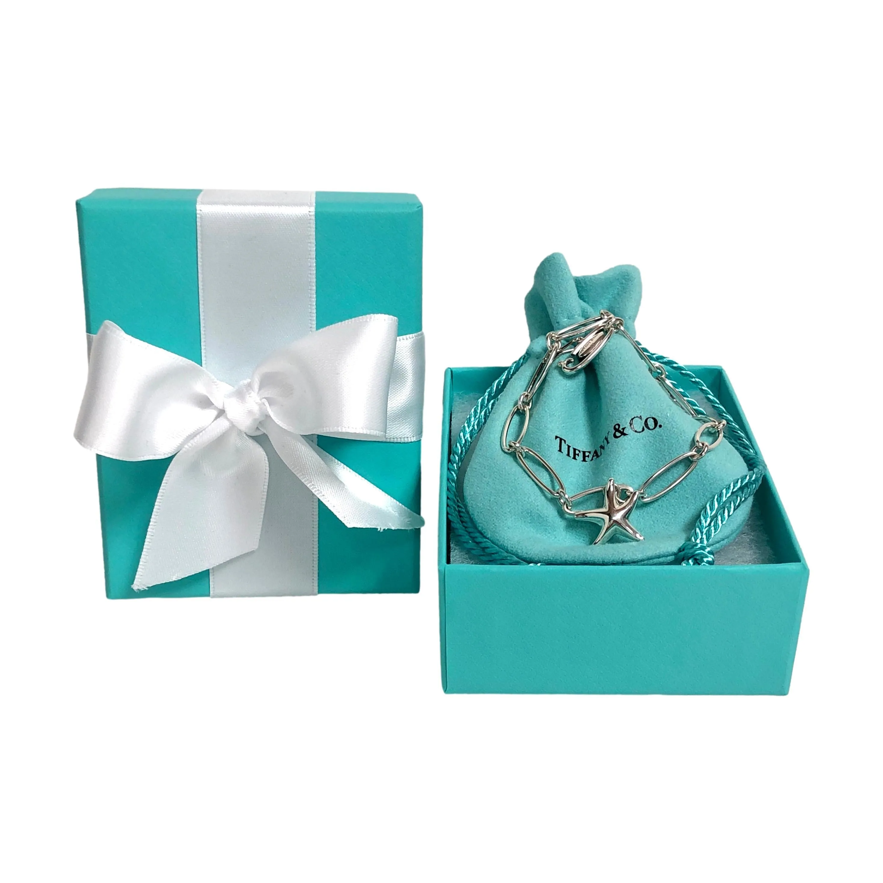 Tiffany & Co. Elsa Peretti Sterling Silver Starfish Charm Bracelet, 7.5"