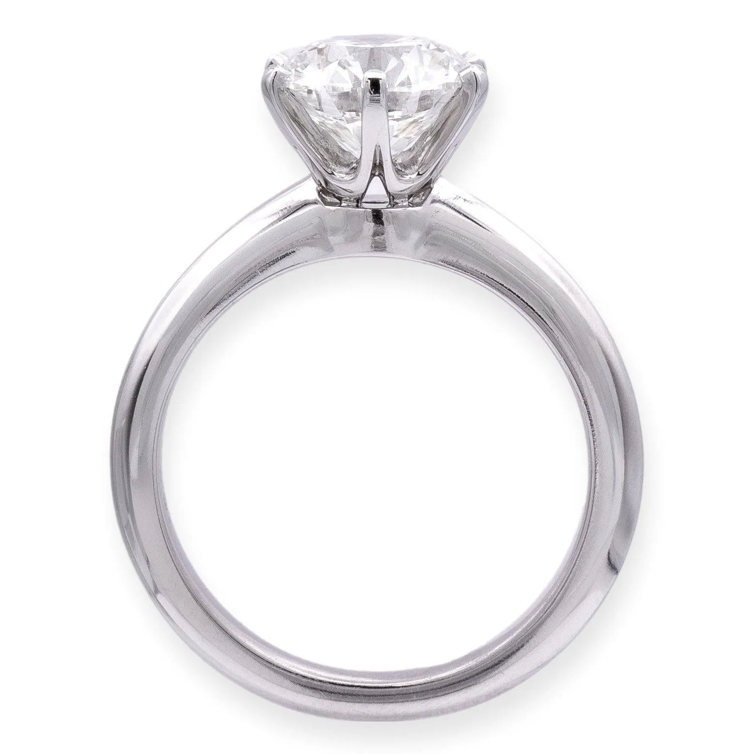 Tiffany & Co. Platinum Round Diamond Solitaire Engagement Ring Round 2.06ct IVS1
