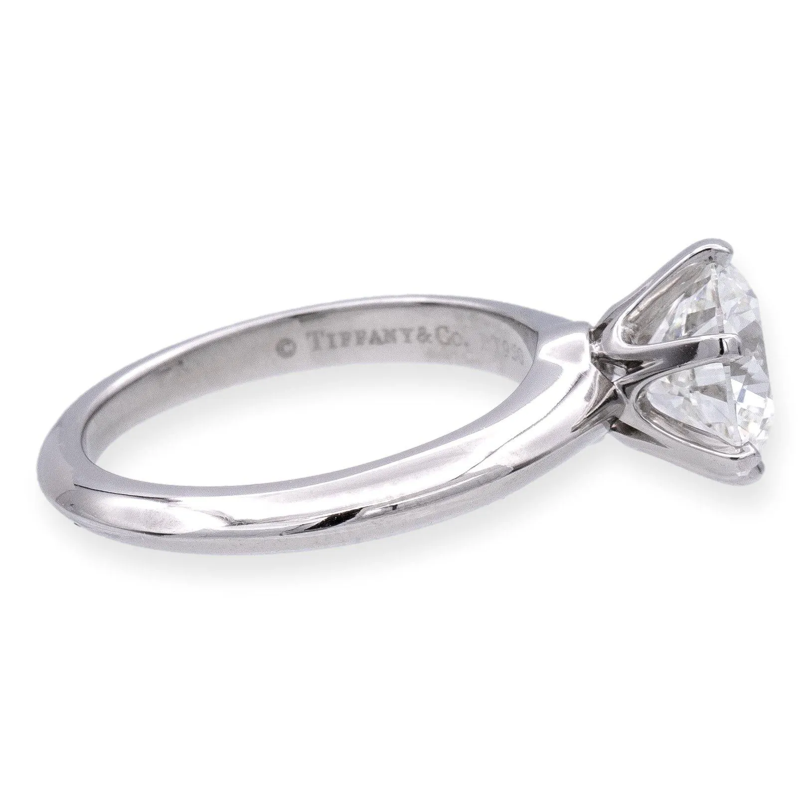Tiffany & Co. Platinum Round Diamond Solitaire Engagement Ring Round 2.06ct IVS1