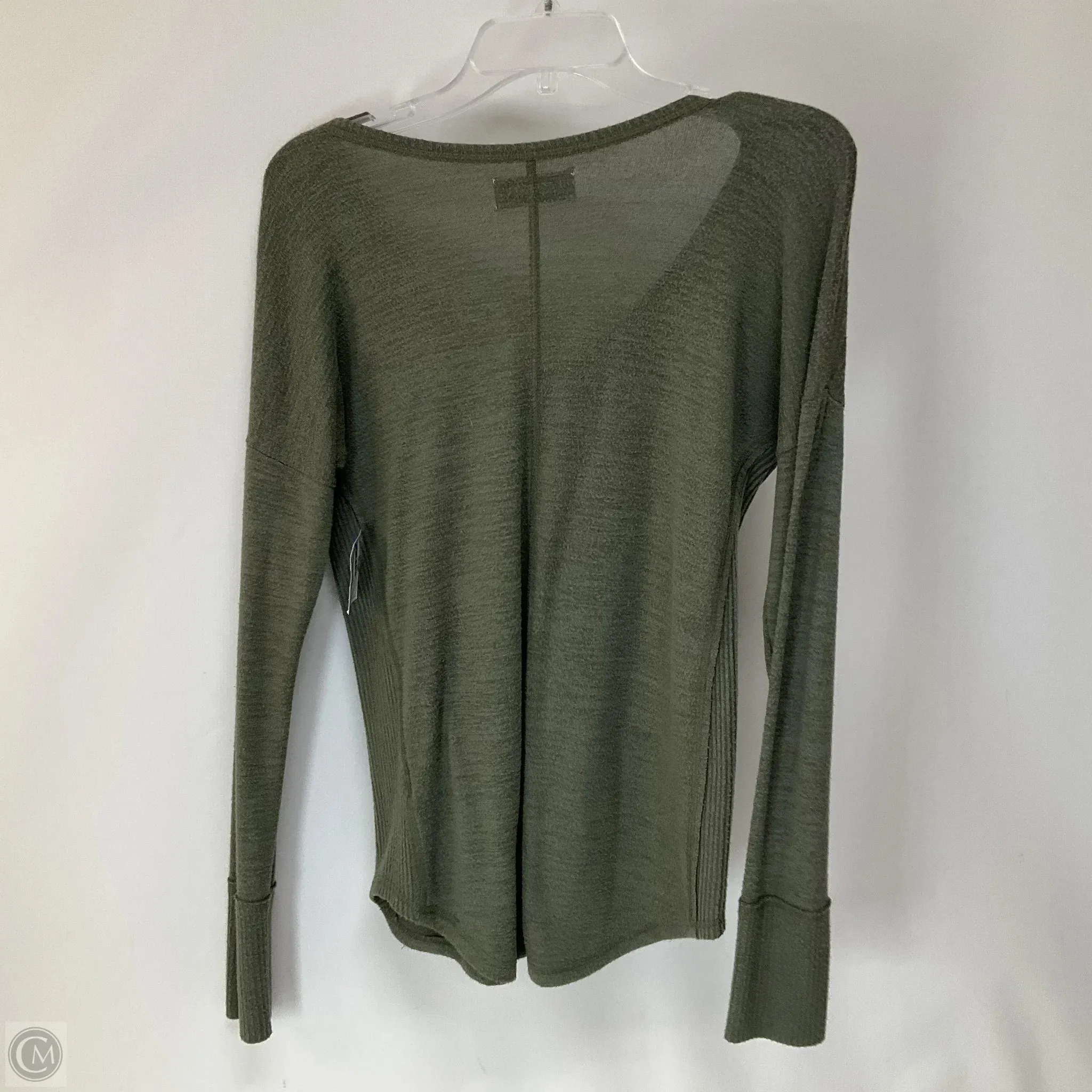 Top Long Sleeve By Abercrombie And Fitch In Green, Size: S