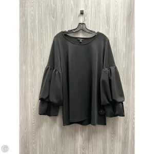 Top Long Sleeve By Alfani In Black, Size: Xxl