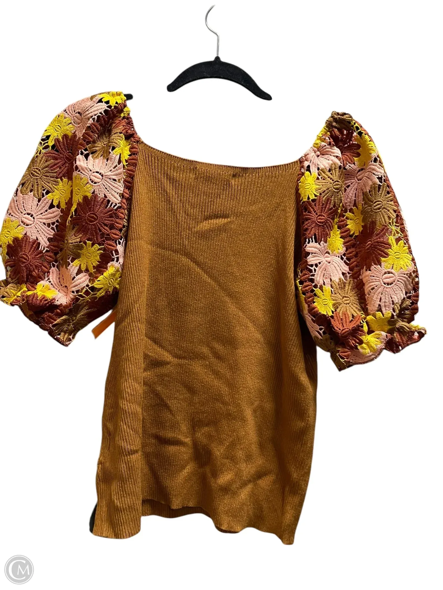 Top Long Sleeve By Cato In Brown, Size: L
