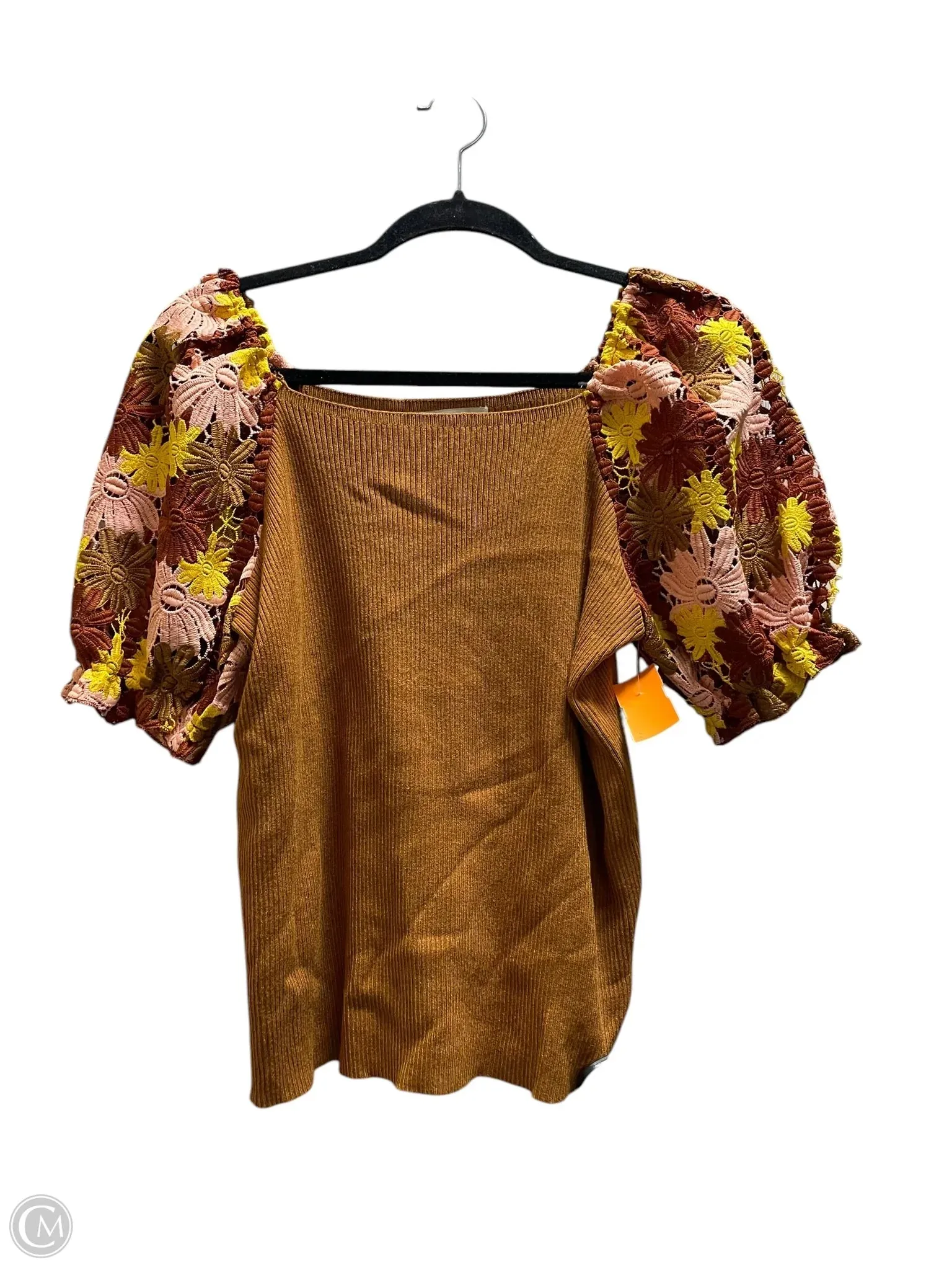 Top Long Sleeve By Cato In Brown, Size: L