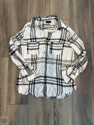 Top Long Sleeve By Clothes Mentor In White, Size: L