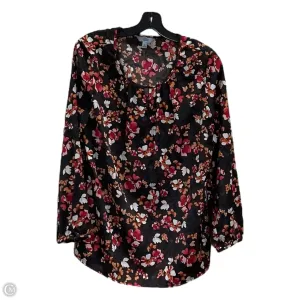 Top Long Sleeve By Croft And Barrow In Brown & Orange, Size: M