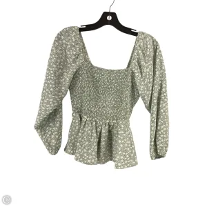 Top Long Sleeve By Entro In Green, Size: S