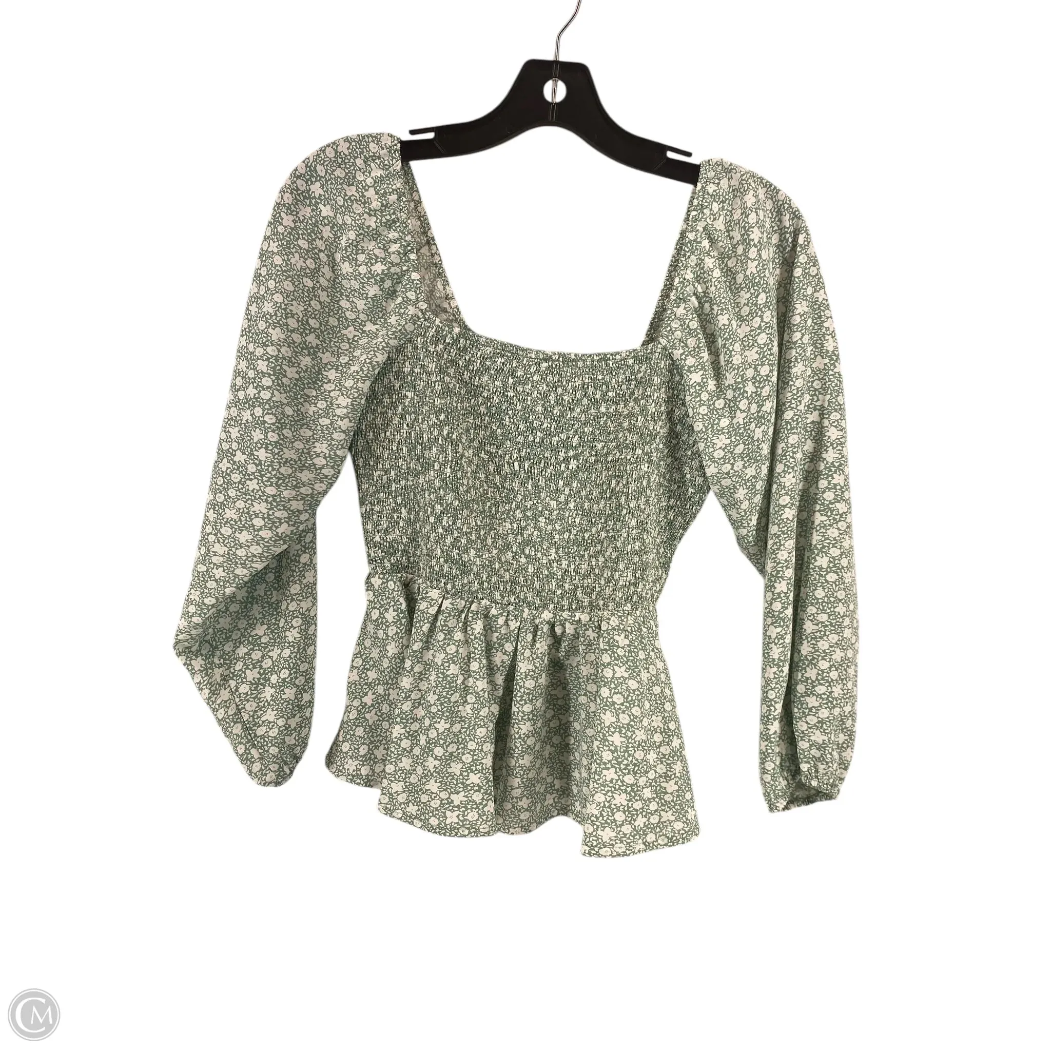 Top Long Sleeve By Entro In Green, Size: S