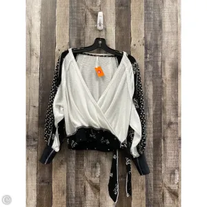 Top Long Sleeve By Free People In Black & White, Size: Xs