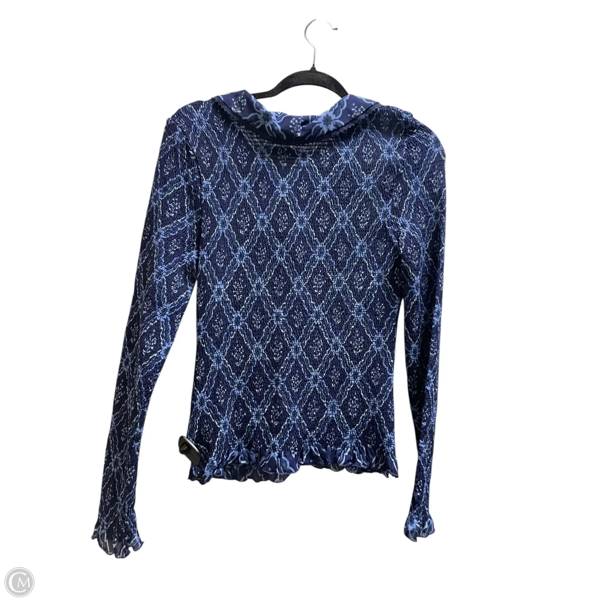 Top Long Sleeve By Free People In Blue, Size: M