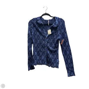 Top Long Sleeve By Free People In Blue, Size: M