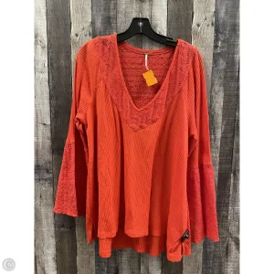 Top Long Sleeve By Free People In Orange, Size: Xl