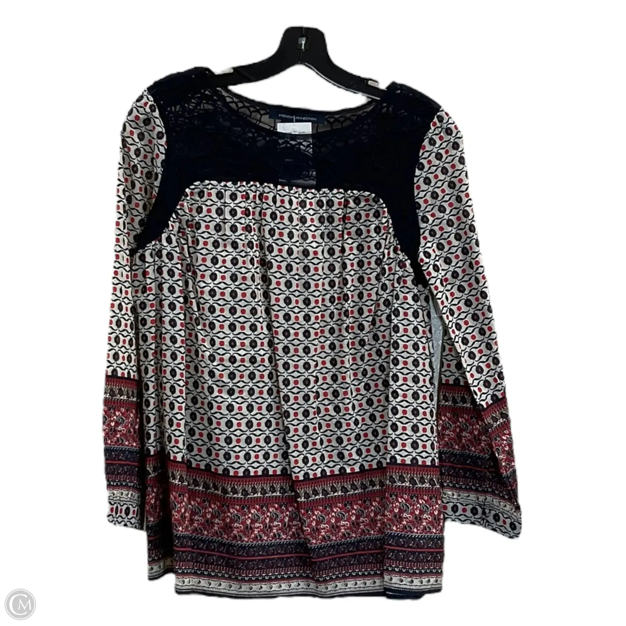 Top Long Sleeve By French Connection In Cream, Size: Xs