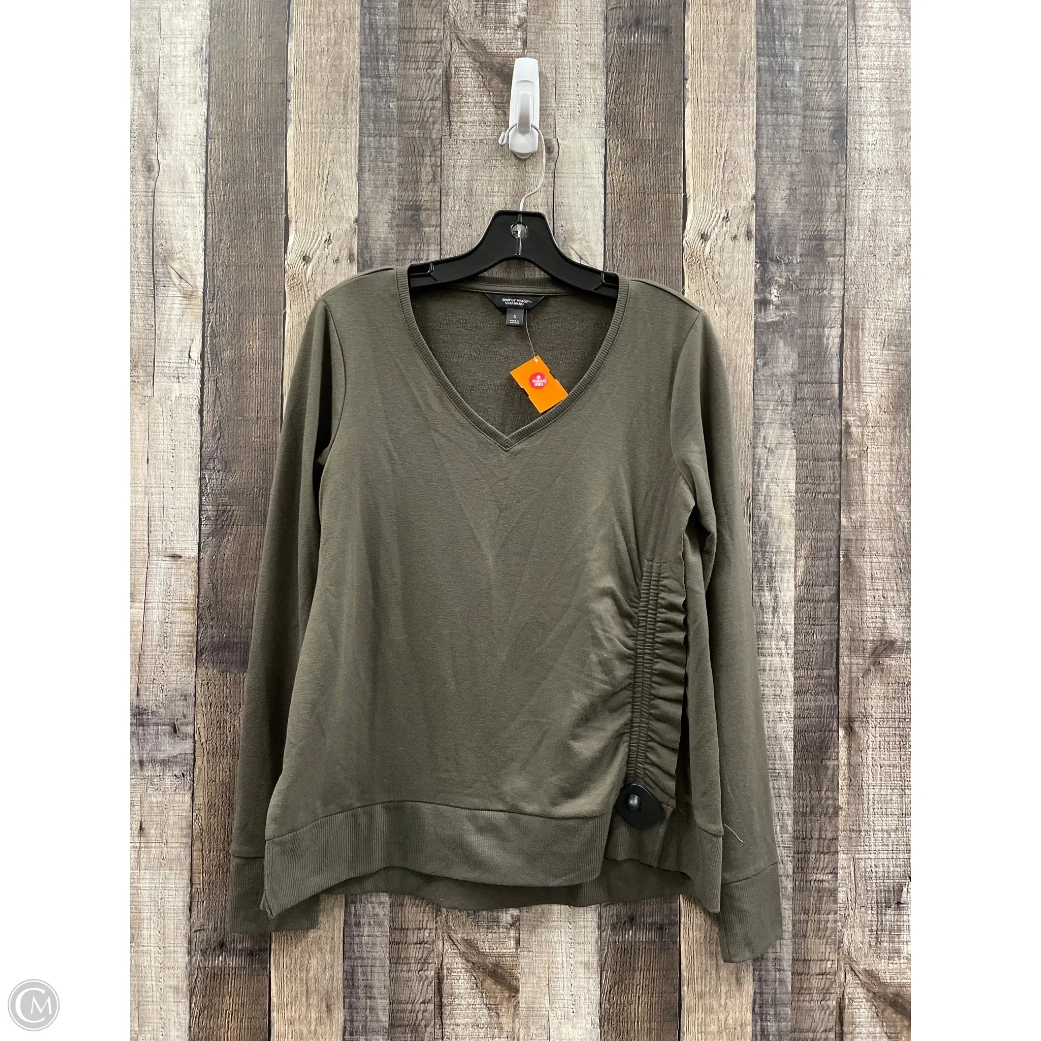 Top Long Sleeve By Simply Vera In Green, Size: S
