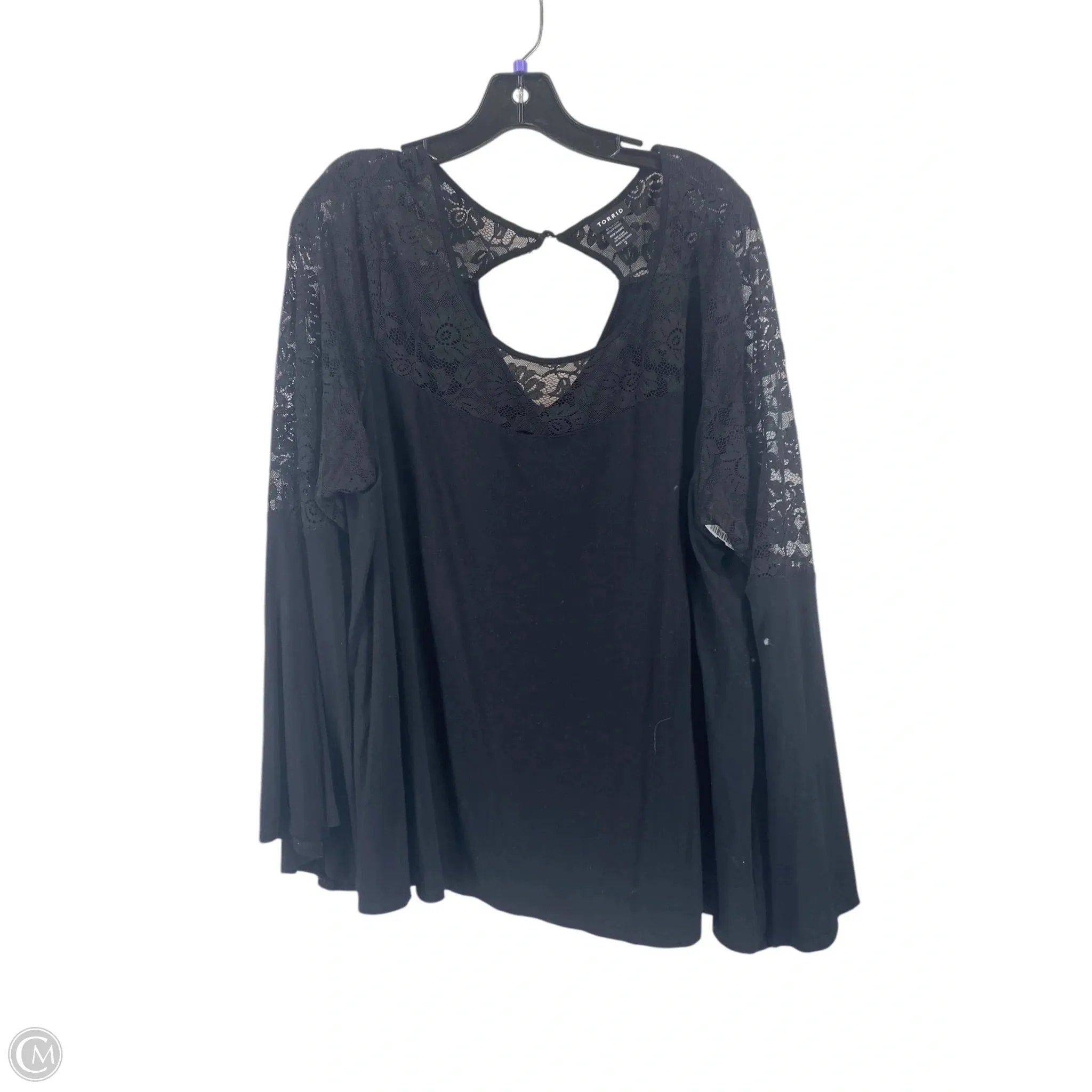 Top Long Sleeve By Torrid In Black, Size: 2