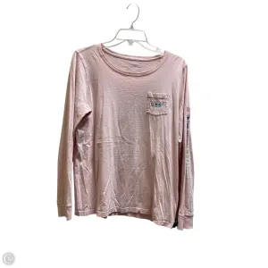 Top Long Sleeve By Vineyard Vines In Pink, Size: L