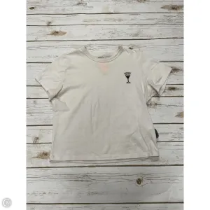 Top Short Sleeve By Abercrombie And Fitch In Cream, Size: S