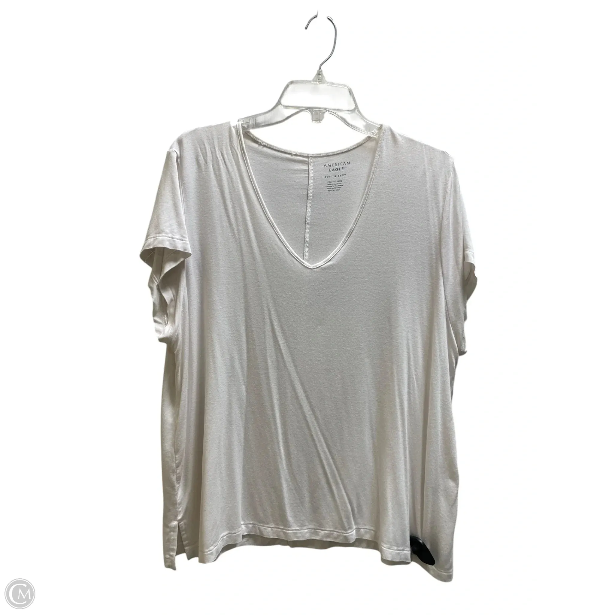 Top Short Sleeve By American Eagle In Pink, Size: Xxl