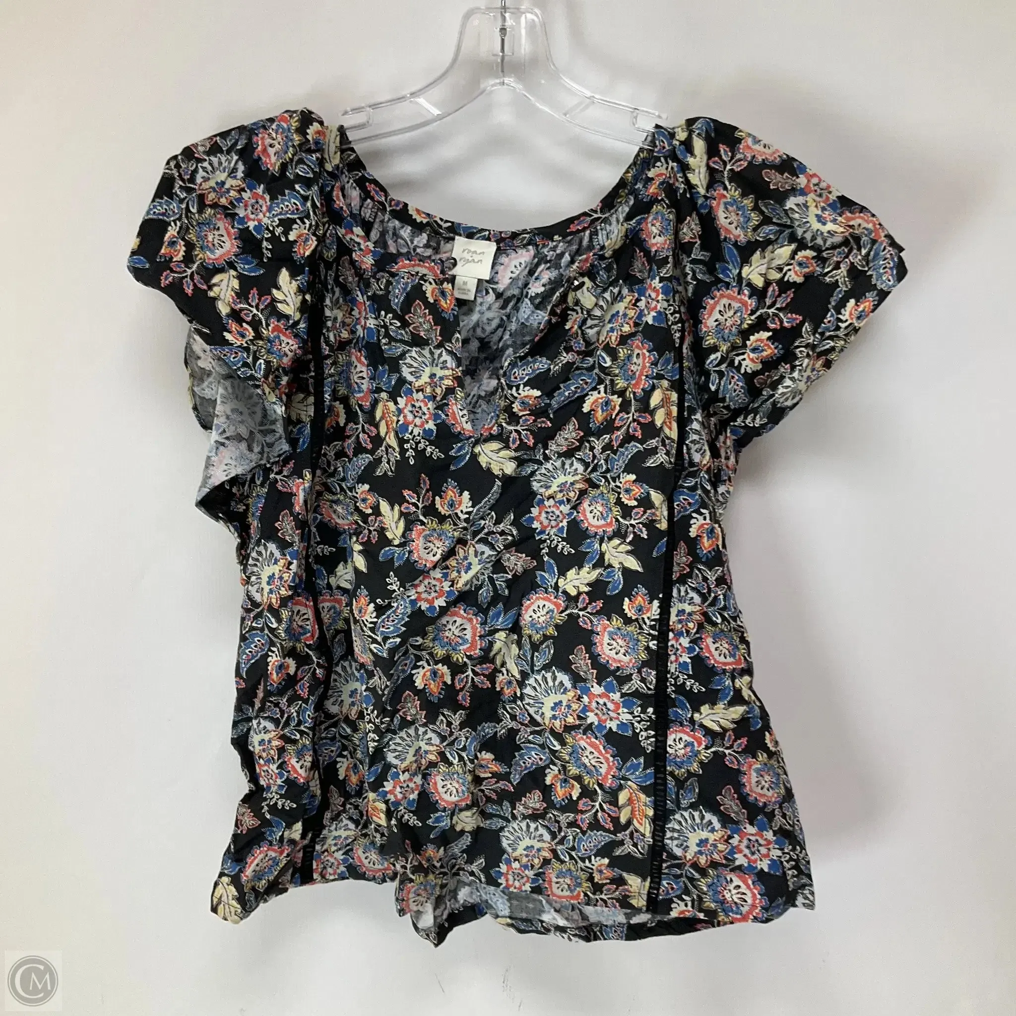 Top Short Sleeve By Anthropologie In Paisley Print, Size: M