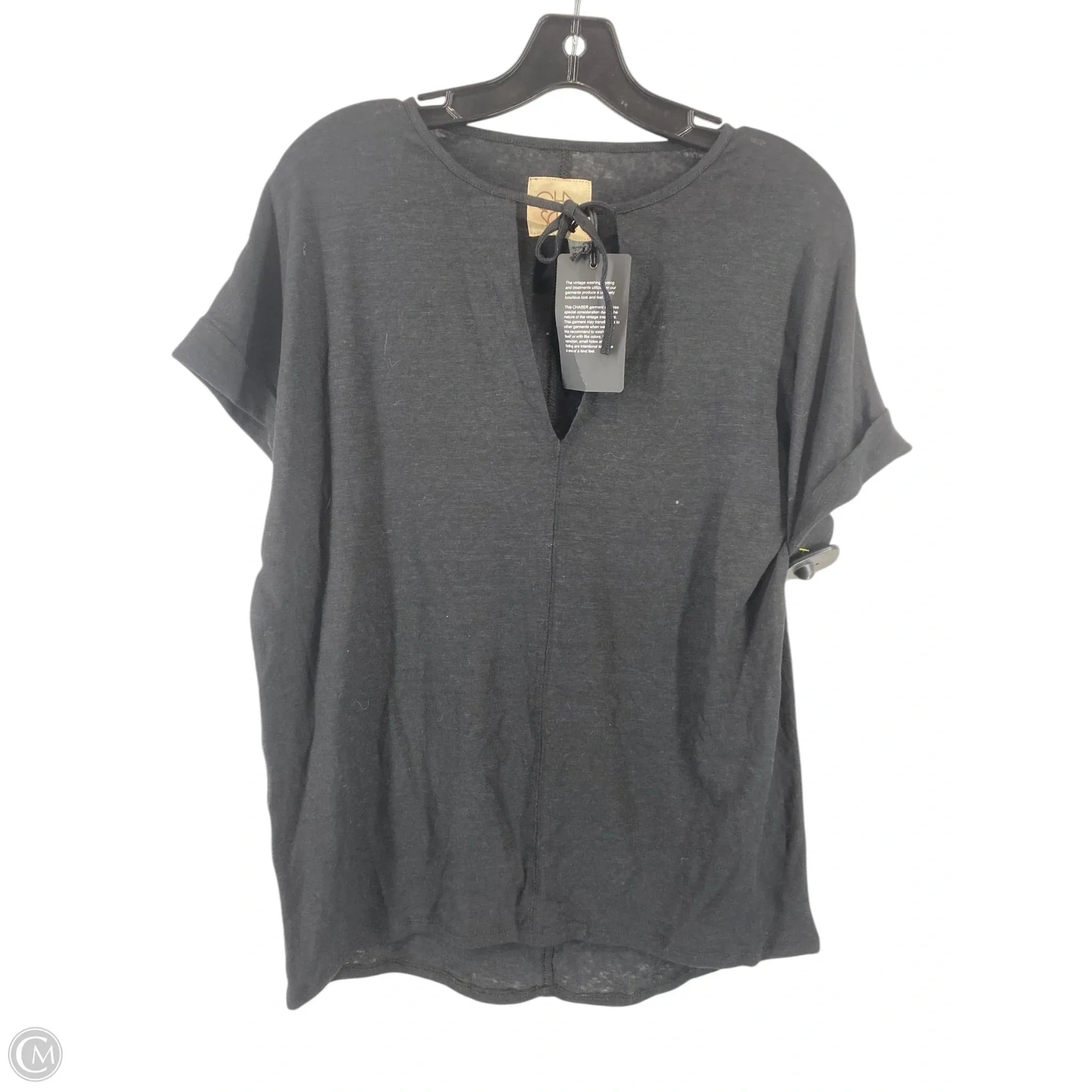 Top Short Sleeve By Chaser In Black, Size: M