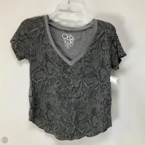Top Short Sleeve By Chaser In Snakeskin Print, Size: S