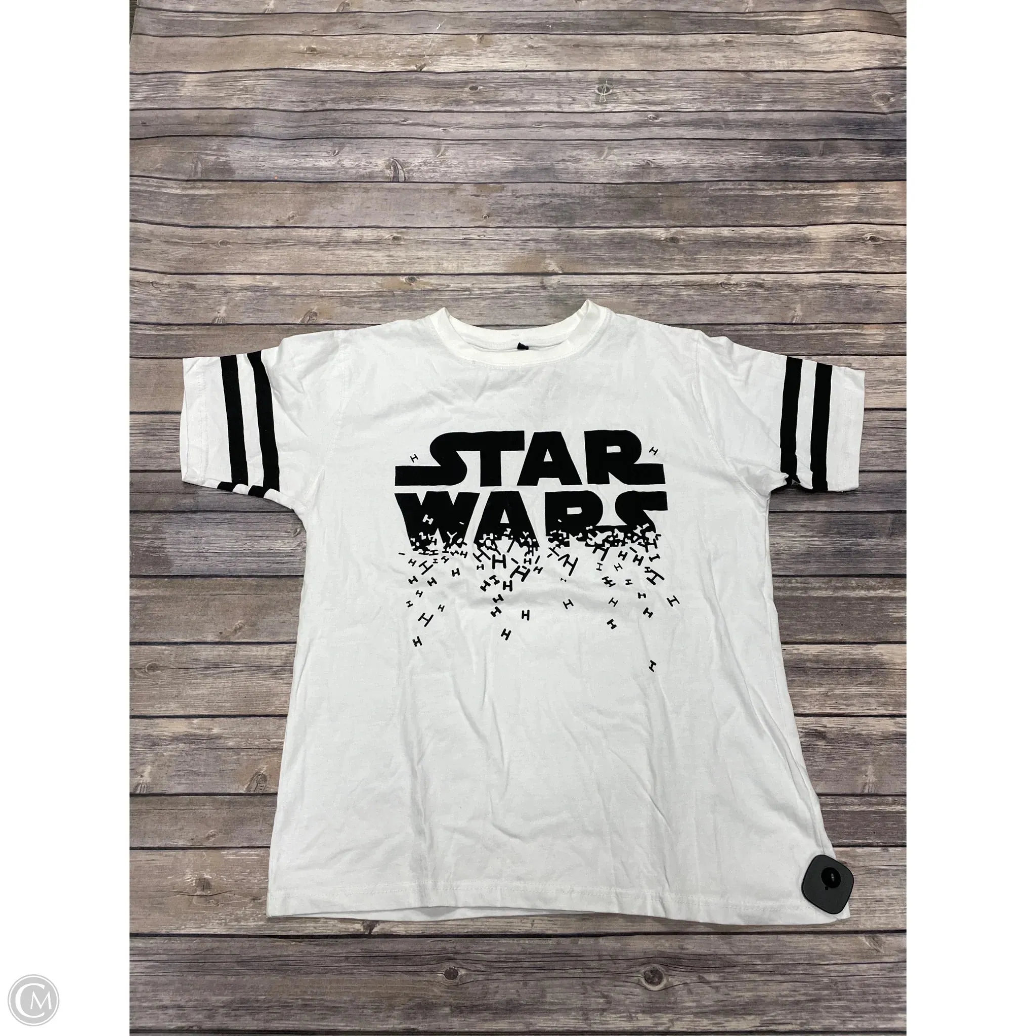 Top Short Sleeve By Cmf In Blue & White, Size: Xl