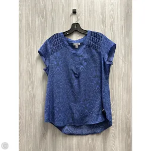Top Short Sleeve By Croft And Barrow In Blue, Size: M