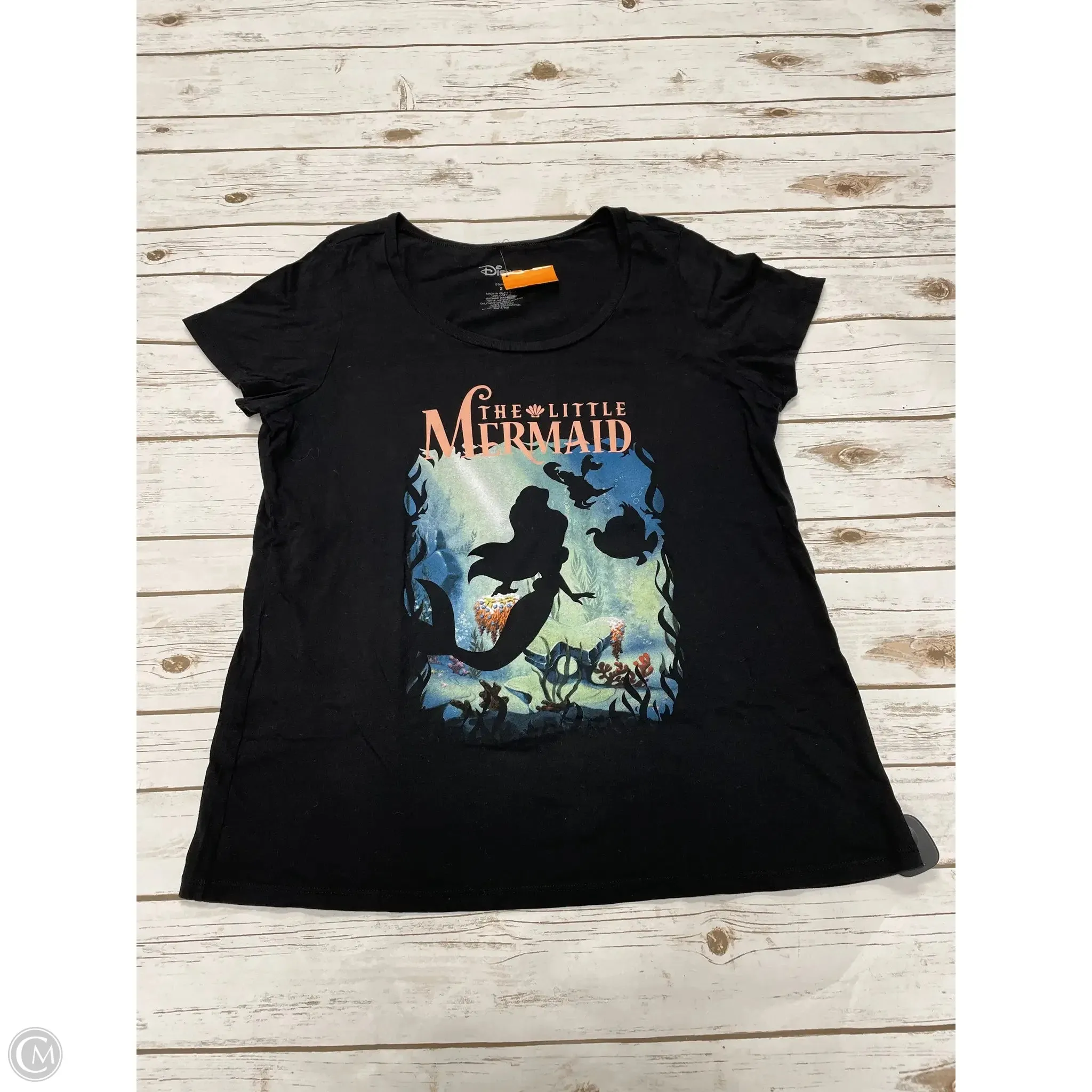 Top Short Sleeve By Disney Store In Black, Size: 2x