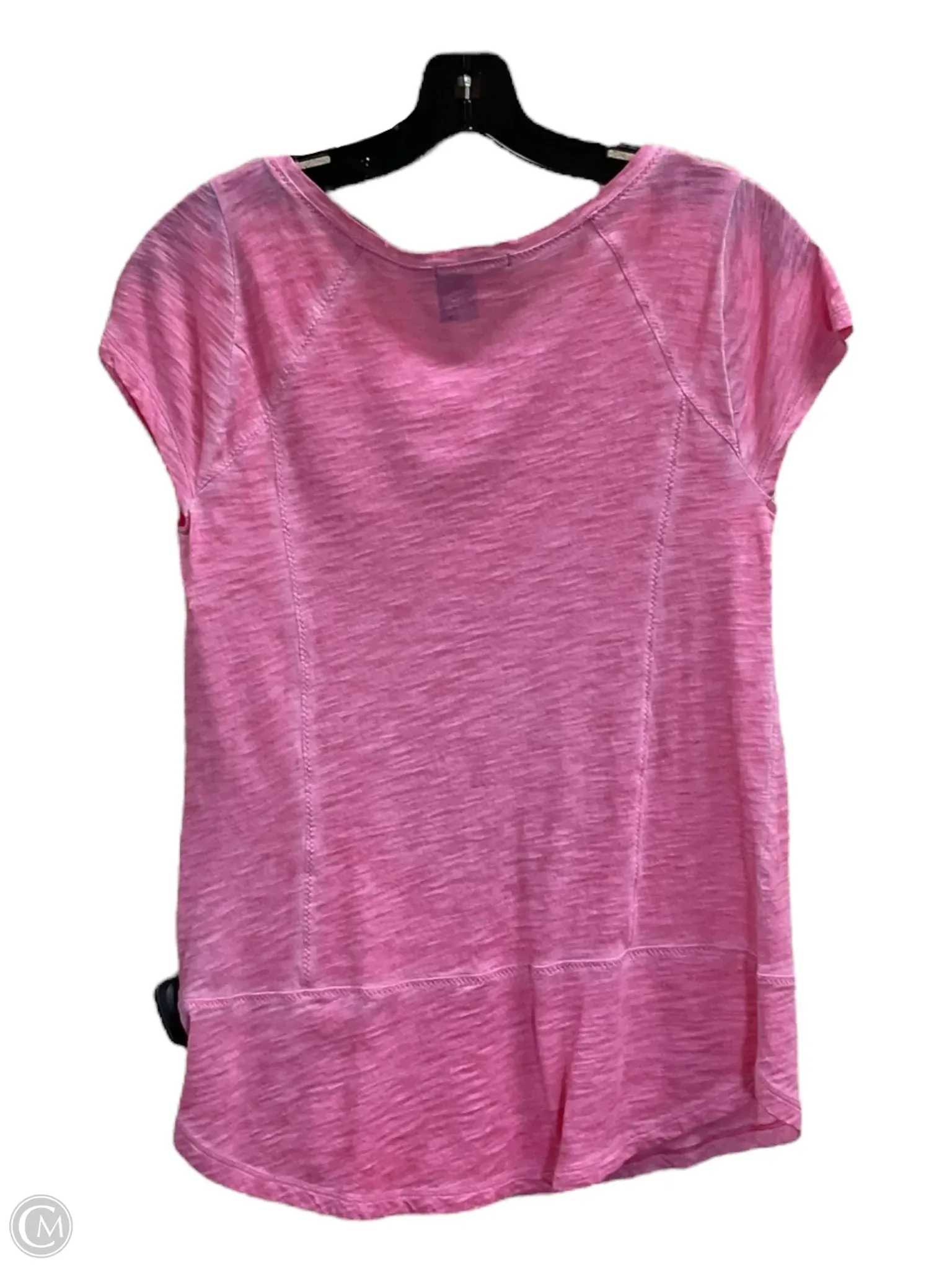 Top Short Sleeve By Dkny In Pink, Size: S