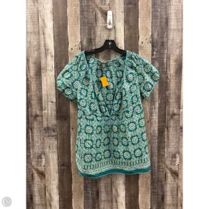Top Short Sleeve By Eddie Bauer In Blue & Green, Size: Xl