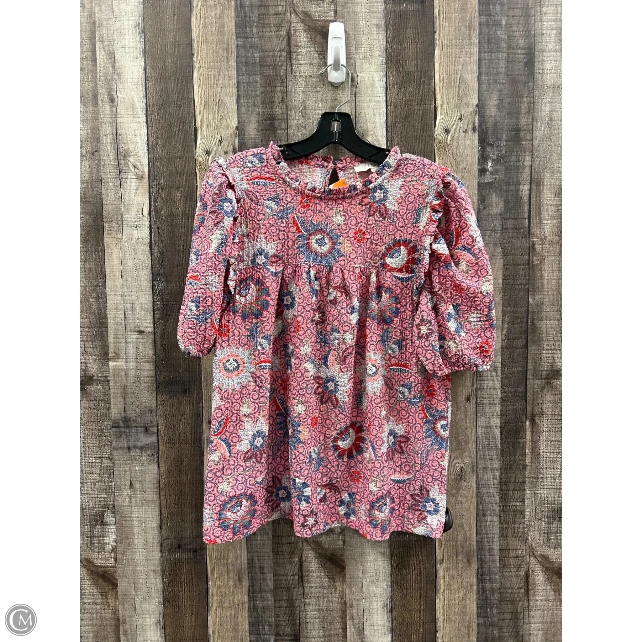 Top Short Sleeve By Loft In Pink, Size: L