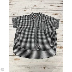 Top Short Sleeve By Madewell In Black & White, Size: M